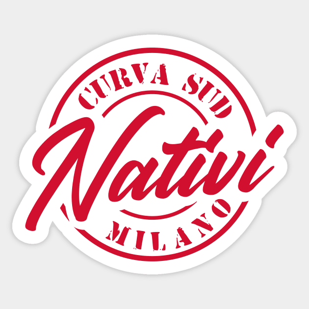 nativi curva sud milano Sticker by lounesartdessin